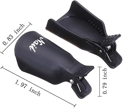 IME Nail Polish Remover Clips Set Nails Art Gel Cap Soak Off Clip UV Manicure Acrylic Nails Wrap Tool Black Colour 10 pcs - Image 3