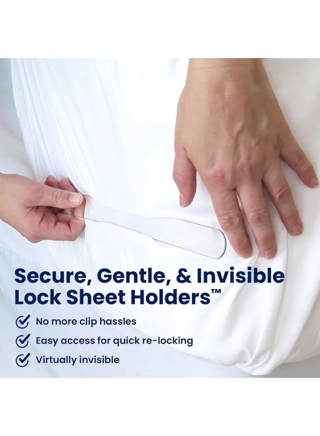 موثوقية التنبؤ حامل ورقة آمن مع أربطة فراش عالي الكثافة – لا حاجة لمزيد من الملابس الناعمة، تناسب جميع الأحجام، تركيب سهل وفوري - Image 5