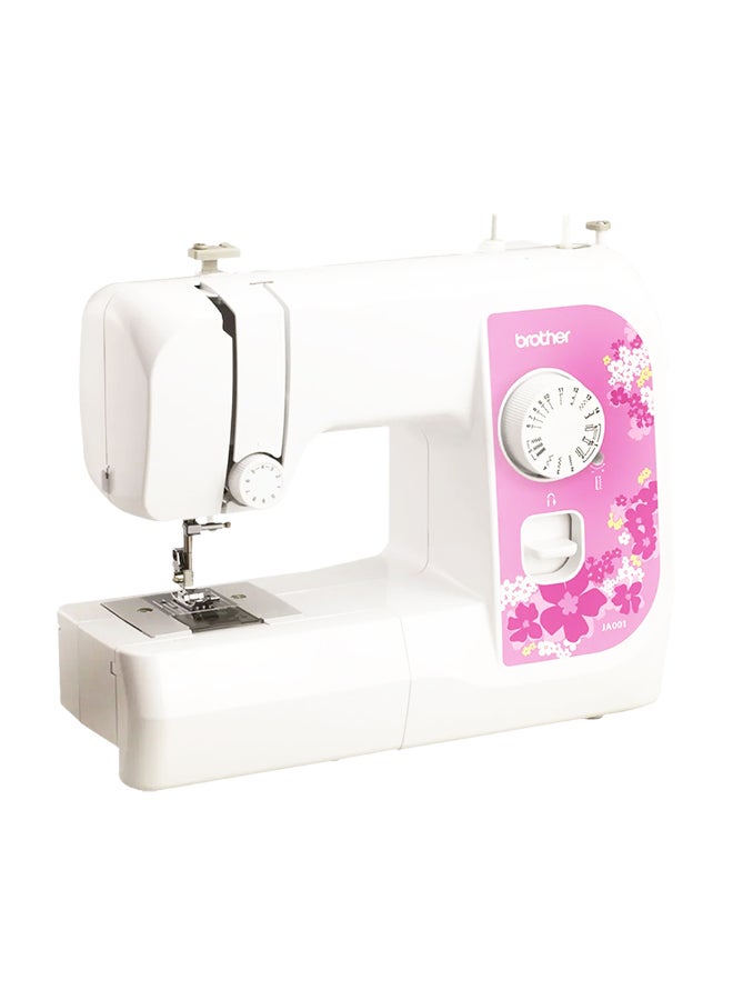 brother Compact Electric Sewing Machine Easy To Use Sewing And Mending Machine | Featuring 14 Range Of Stitches And Free Arm Conversion This 4-Step Buttonhole | Top Load Bobbin System And Led Sewing Light | An Instructional DVD For Easy Setup And Operation | Made In Vietnam JA001 White/Pink - Image 1