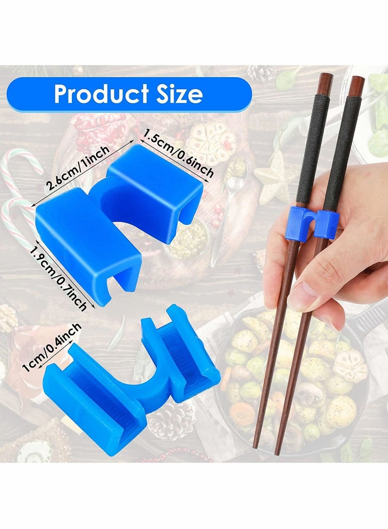 SYOSI Chopstick Helper 5 Pcs Reusable Chopsticks Helpers Training Chopstick Hinges Connector Training Chopstick for Adults Beginner Trainers or Learner (Multicolor) - Image 2