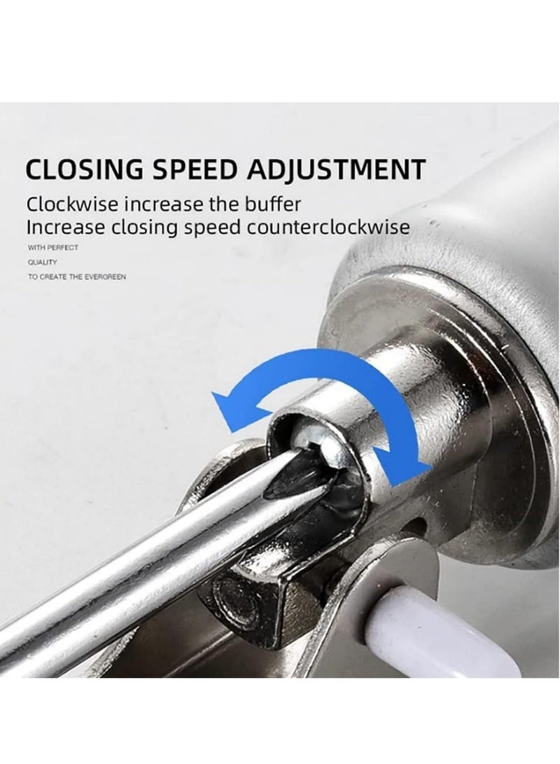 Door Closer Aluminum Pneumatic Door Closer Automatic Door Closer Side Mounted Home Fire Door Closer Device Mute Anti Collision Buffer Rebound Door Closer  - Image 3