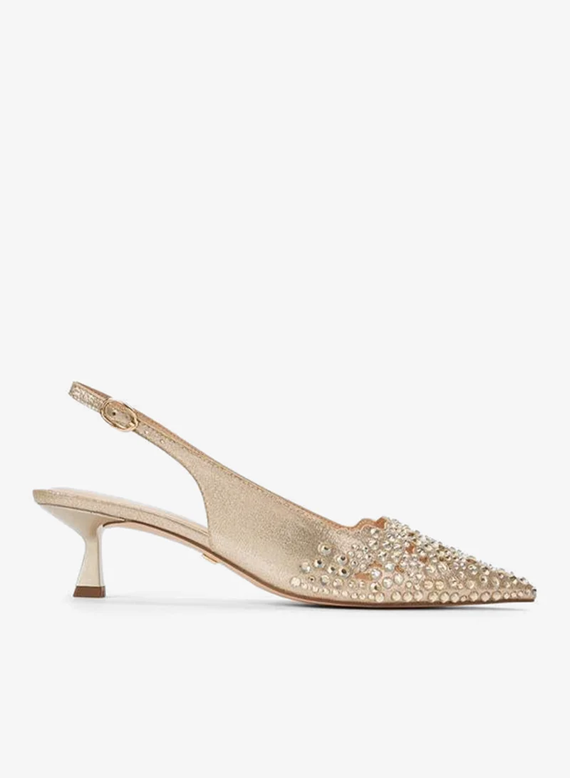 Celeste Women Kitten Heel Pointed Toe Shoes