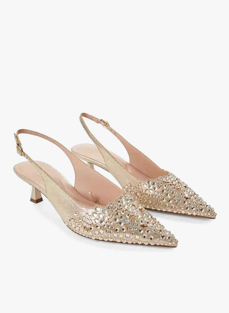 Celeste Women Kitten Heel Pointed Toe Shoes