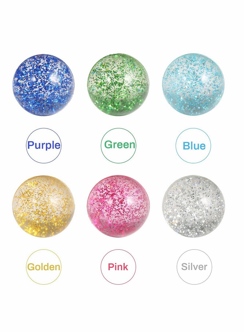 SYOSI Bouncy Balls, Rubber Ball for Kids, Glitter Bounce, 20 Pcs Large Bouncy 32 mm, Super Vending Machine Toys, Hi Bounce, Kid Toy ( Random Color ) - Image 3