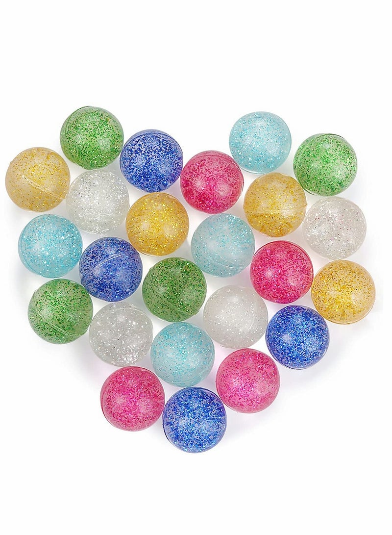 SYOSI Bouncy Balls, Rubber Ball for Kids, Glitter Bounce, 20 Pcs Large Bouncy 32 mm, Super Vending Machine Toys, Hi Bounce, Kid Toy ( Random Color ) - Image 1