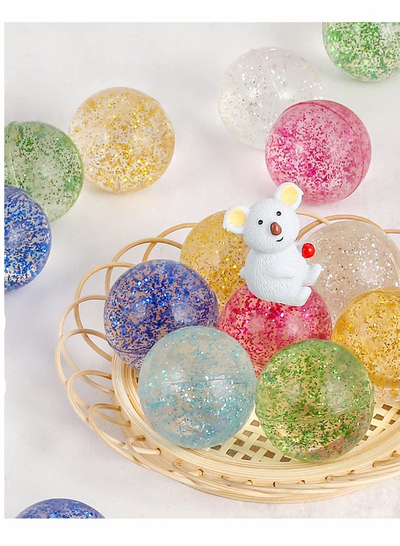 SYOSI Bouncy Balls, Rubber Ball for Kids, Glitter Bounce, 20 Pcs Large Bouncy 32 mm, Super Vending Machine Toys, Hi Bounce, Kid Toy ( Random Color ) - Image 4