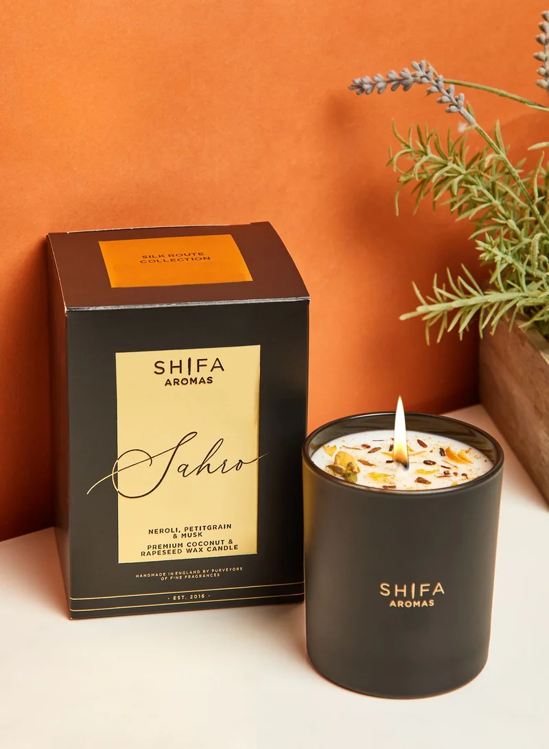 Shifa Aromas Neroli, Petitgrain Musk Premium Coconut & RapeSeed Wax Candle 220g 7.7oz