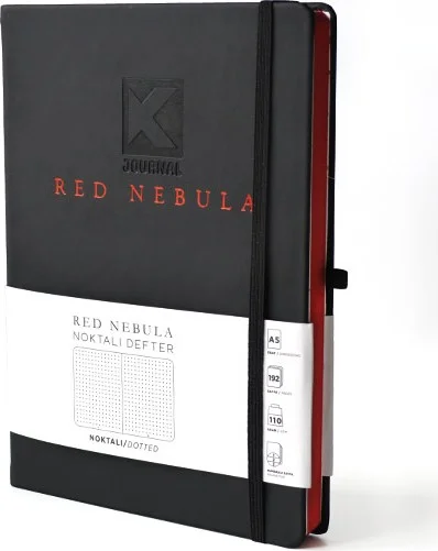 Kagito K-Journal Red Nebula Dot Notebook