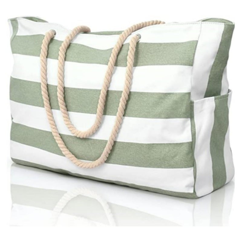 Beach Handbag Large Waterproof and Sand-proof Foldable Women''s Beach Bag Large Capacity Portable Storage Bag - Image 2