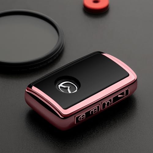 Tengare Mazda Key Fob Cover for Mazda 3 CX-30 CX30 CX-5 CX5 CX-50 CX50 CX-9 MX-30 MX-5 Accessories 2024 2023 2022 Car Key Protector Case Pink - Image 2