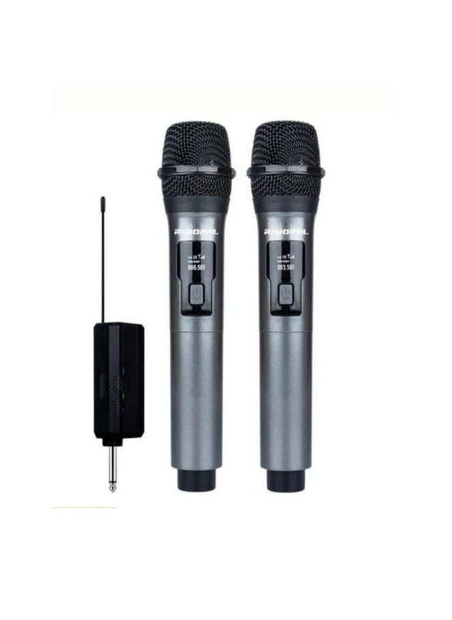 يو اتش اف - ميكروفون UHF TTD-M12 مزدوج لاسلكي قابل للشحن - Image 1