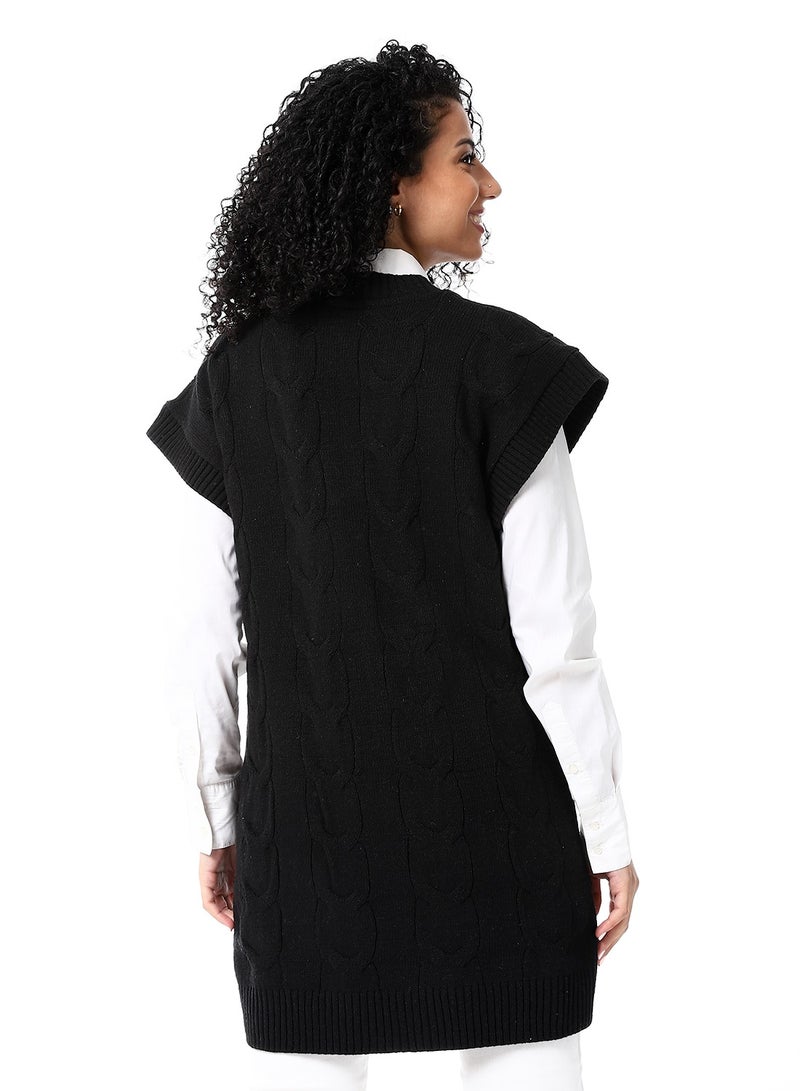 Caesar Womens Wool Long Vest - Image 4