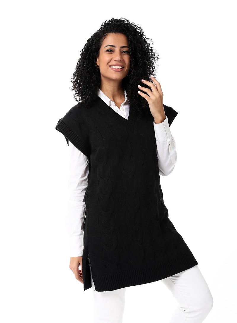 Caesar Womens Wool Long Vest - Image 2