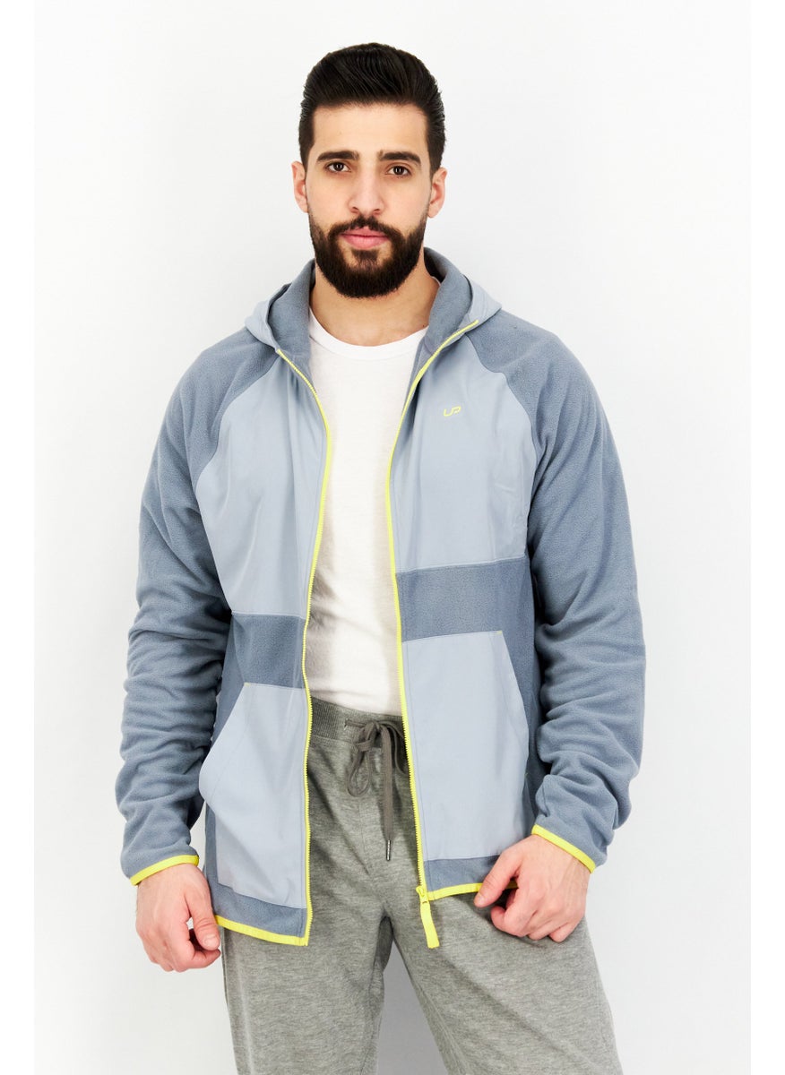 Unipro - Men Journey Full Zip Hooded Jacket, Glacier/Smoky - Image 1