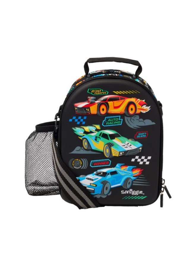 Smiggle Racing-Themed Insulated Lunch Bag for Kids (with Water Bottle Bag) - Image 1