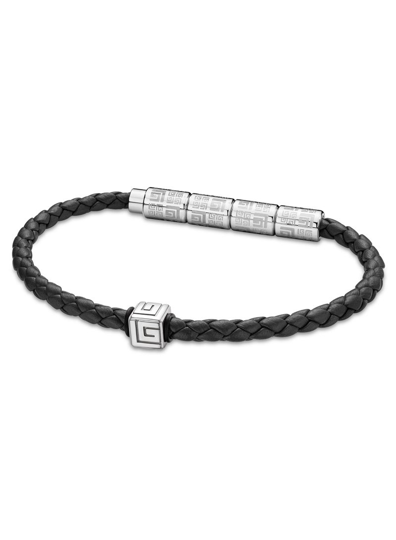 Guy Laroche Black Leather Bracelet for Men - Image 1