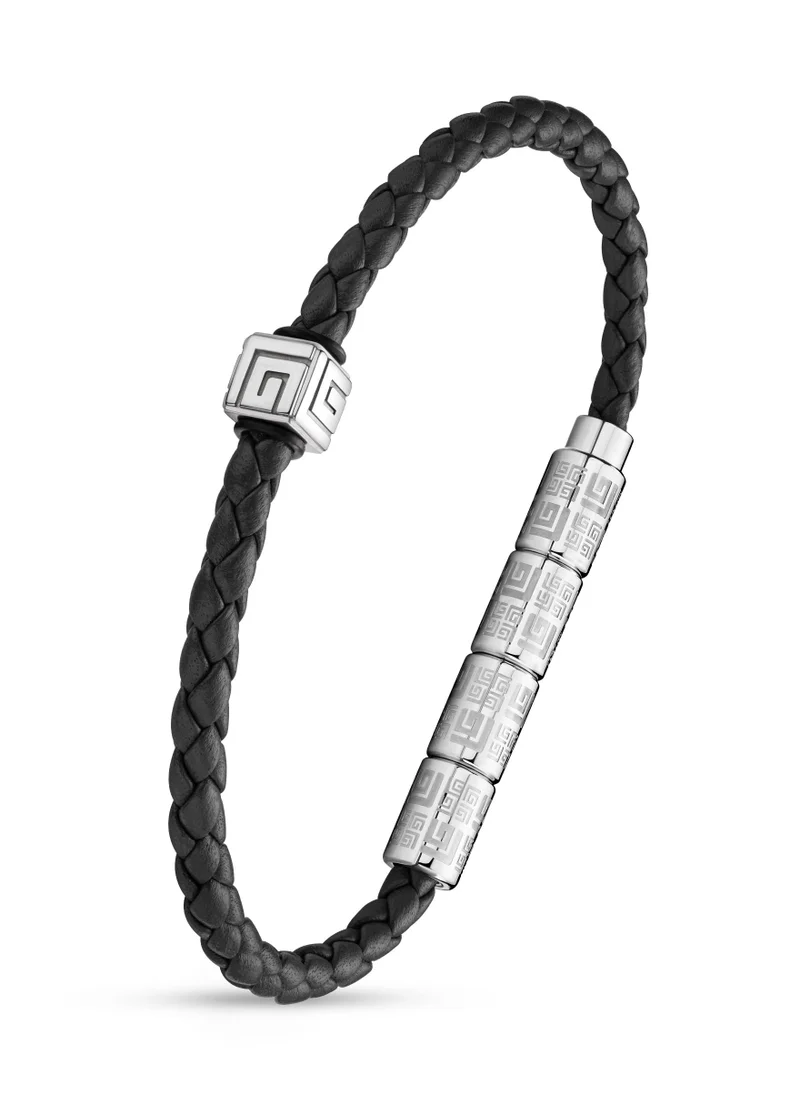 غاي لاروش Gabriel Black Leather Bracelet