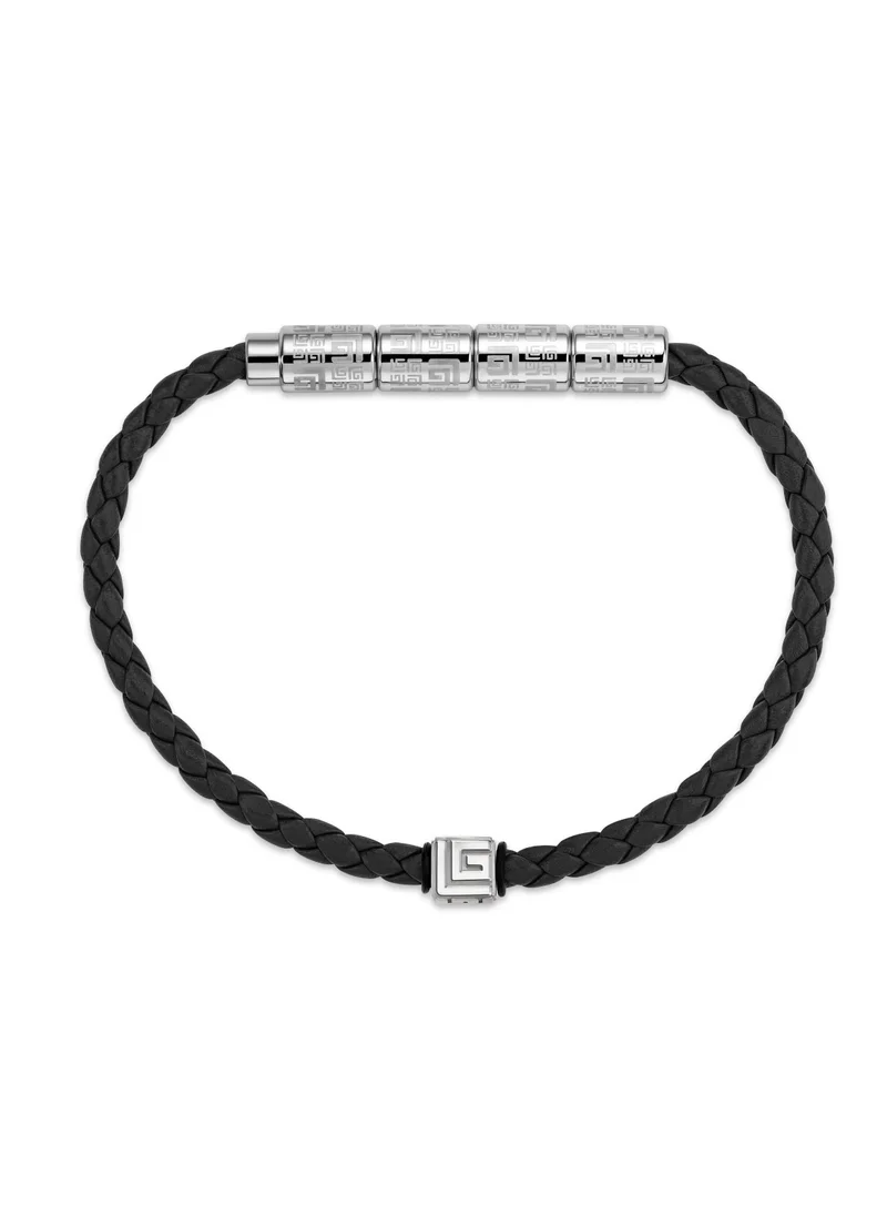 غاي لاروش Gabriel Black Leather Bracelet