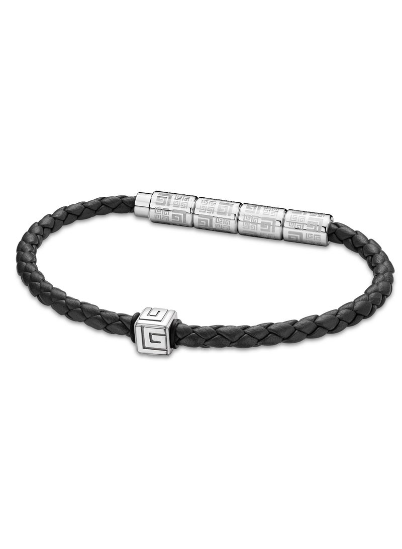 Guy Laroche Black Leather Bracelet for Men - Image 4