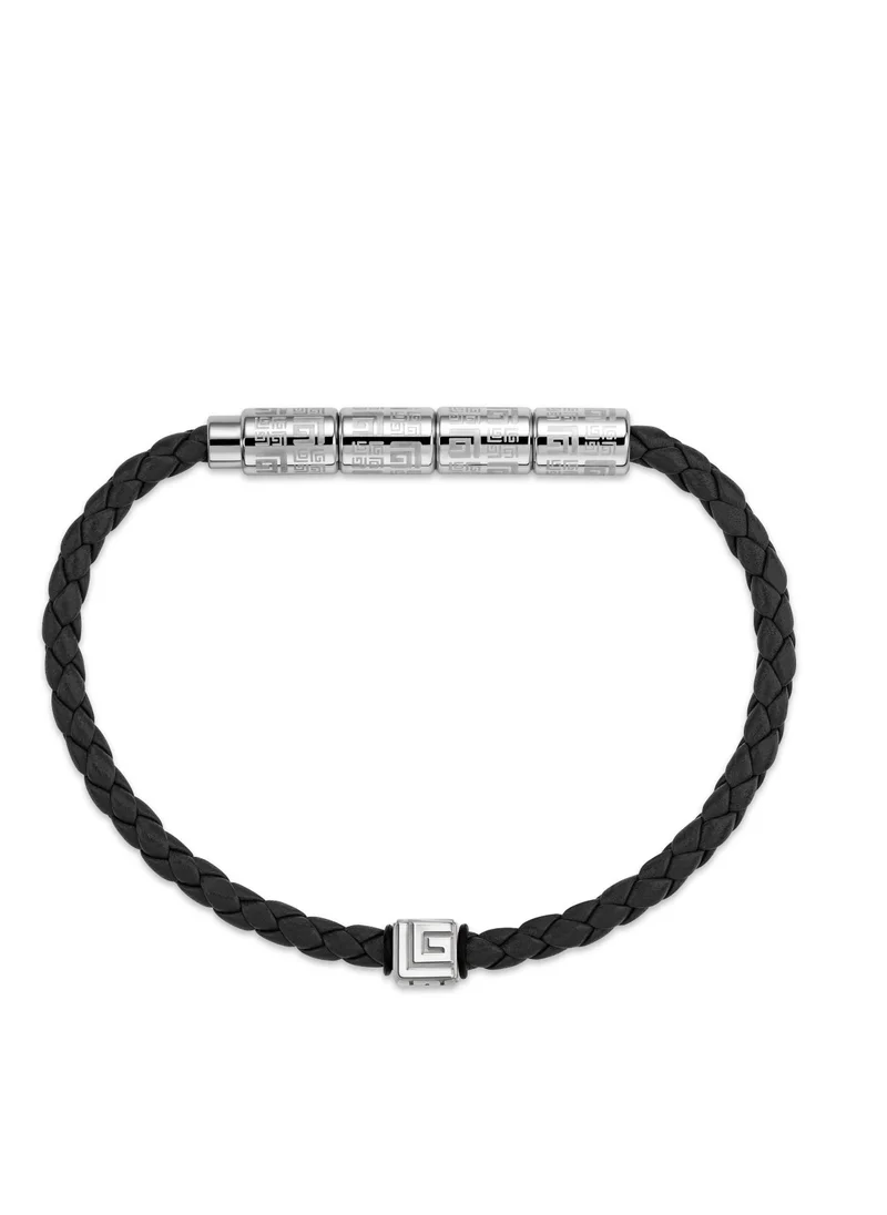 غاي لاروش Gabriel Black Leather Bracelet