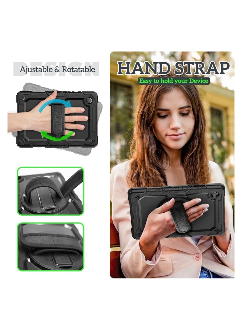 Case Compatible with Samsung Galaxy Tab A8 10.5 Inch 2022 W/Screen Protector Pencil Holder, 360 Rotate Hand Strap & Stand, Shockproof Durable Rugged Protective A8 Case (SM-X200/X205/X207) - Image 3