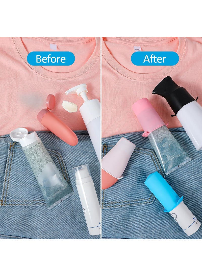 Barakah 8-Pack Silicone Bottle Covers for Travel, Leak-Proof Elastic Sleeves for Toiletries, Reusable Travel Accessories for Men & Women, Ideal for Cruise Ship Essentials, Fits Most Travel-Sized Bottles - Image 2