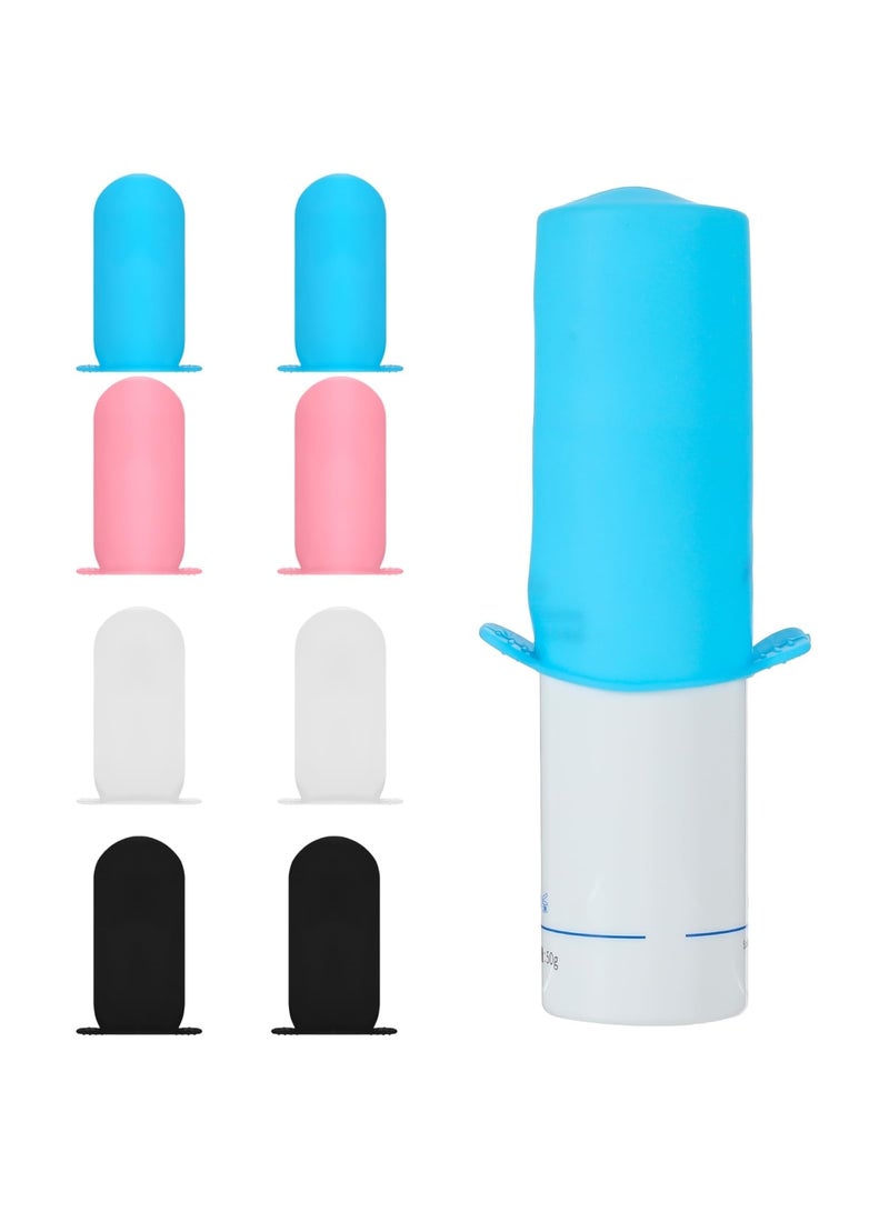 Barakah 8-Pack Silicone Bottle Covers for Travel, Leak-Proof Elastic Sleeves for Toiletries, Reusable Travel Accessories for Men & Women, Ideal for Cruise Ship Essentials, Fits Most Travel-Sized Bottles - Image 1