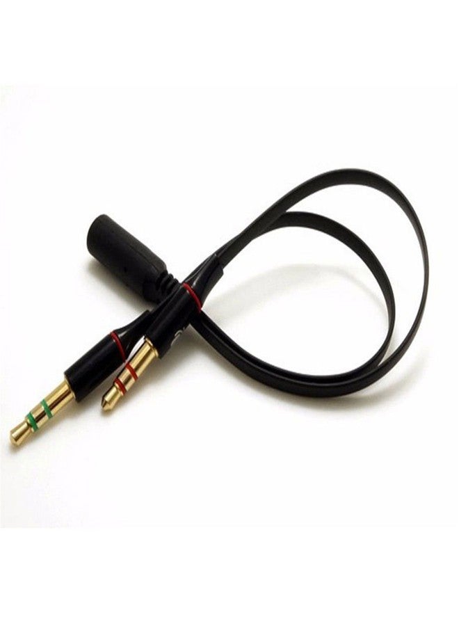 Tricon Headphones Y Cable Splitter Adapter 3.5mm Female to 2 Male Premium Gold-Plated Corrosion-Resistant Audio Mic Y Cable for Headset Connecting to PC - Image 2
