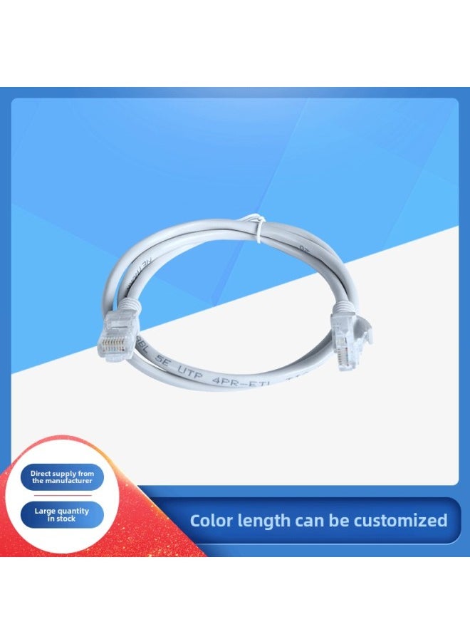 Generic Super Class 5 Oxygen-free Copper Finished Network Cable Broadband Router High-speed Transmission Line Computer Network Cable Connection Line-Color:Grey-Line Length:20m  - Image 2