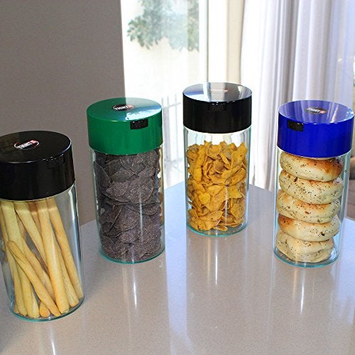 TIGHTPAC Tightvac - 5oz to 24 Ounce - Patented Airtight Container | Multi-use Vacuum Container Works as Smell Proof Containers for Herbs and Dry Goods. Green Clear - Image 4