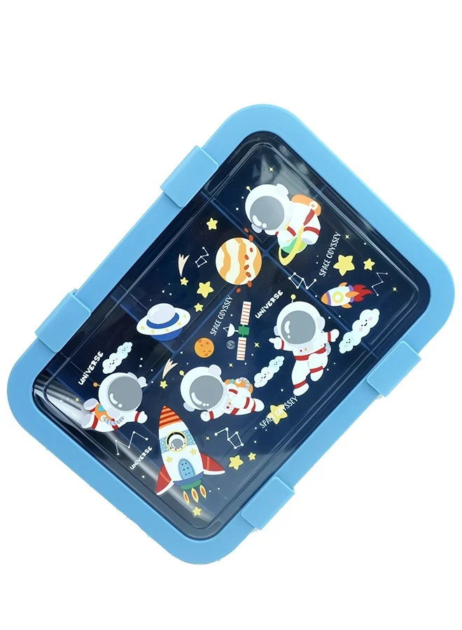 LITTLE SURPRISE BOX Little Surprise Box,5Sections Blue Space Lunch Box For Kids