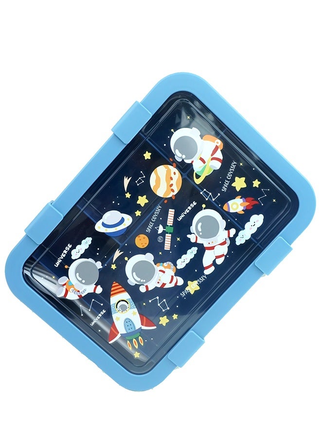 LITTLE SURPRISE BOX Little Surprise Box,5Sections Blue Space Lunch Box For Kids - Image 1