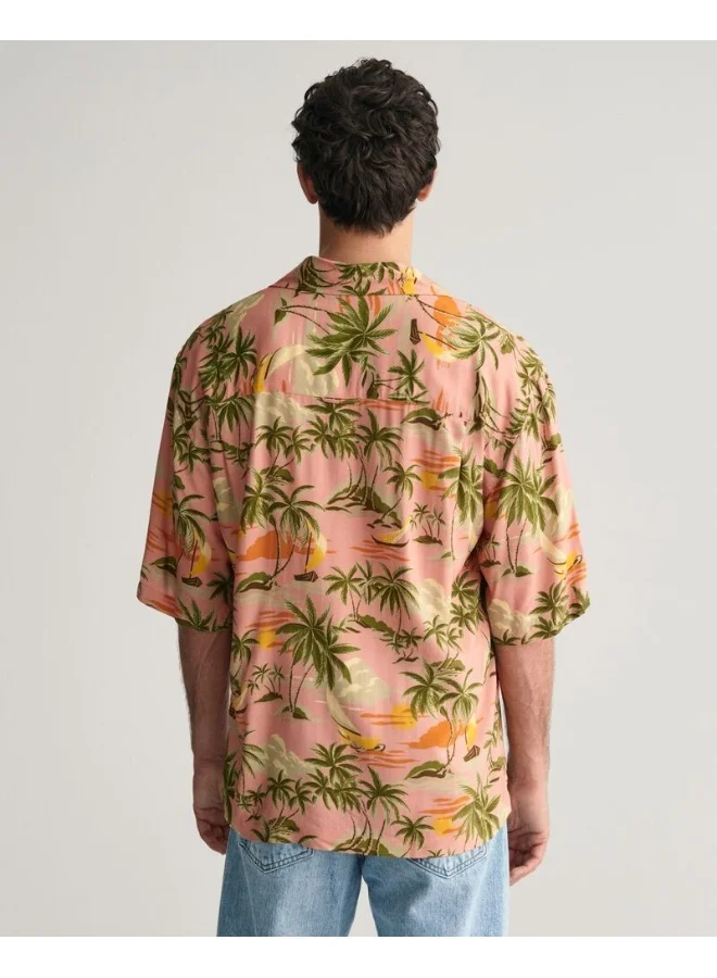 GANT Gant Relaxed Fit Hawaiian Print Short Sleeve Shirt