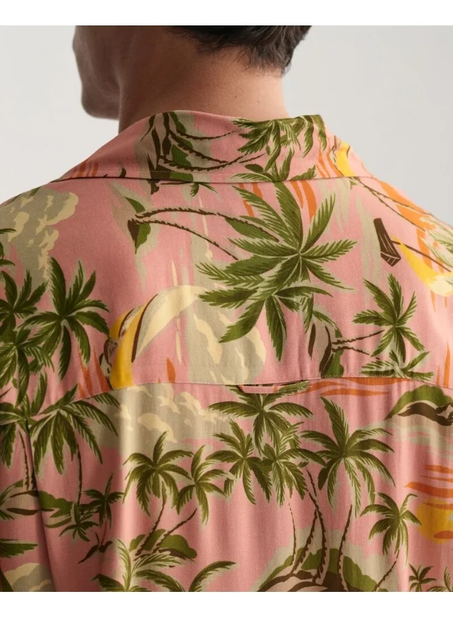 GANT Gant Relaxed Fit Hawaiian Print Short Sleeve Shirt