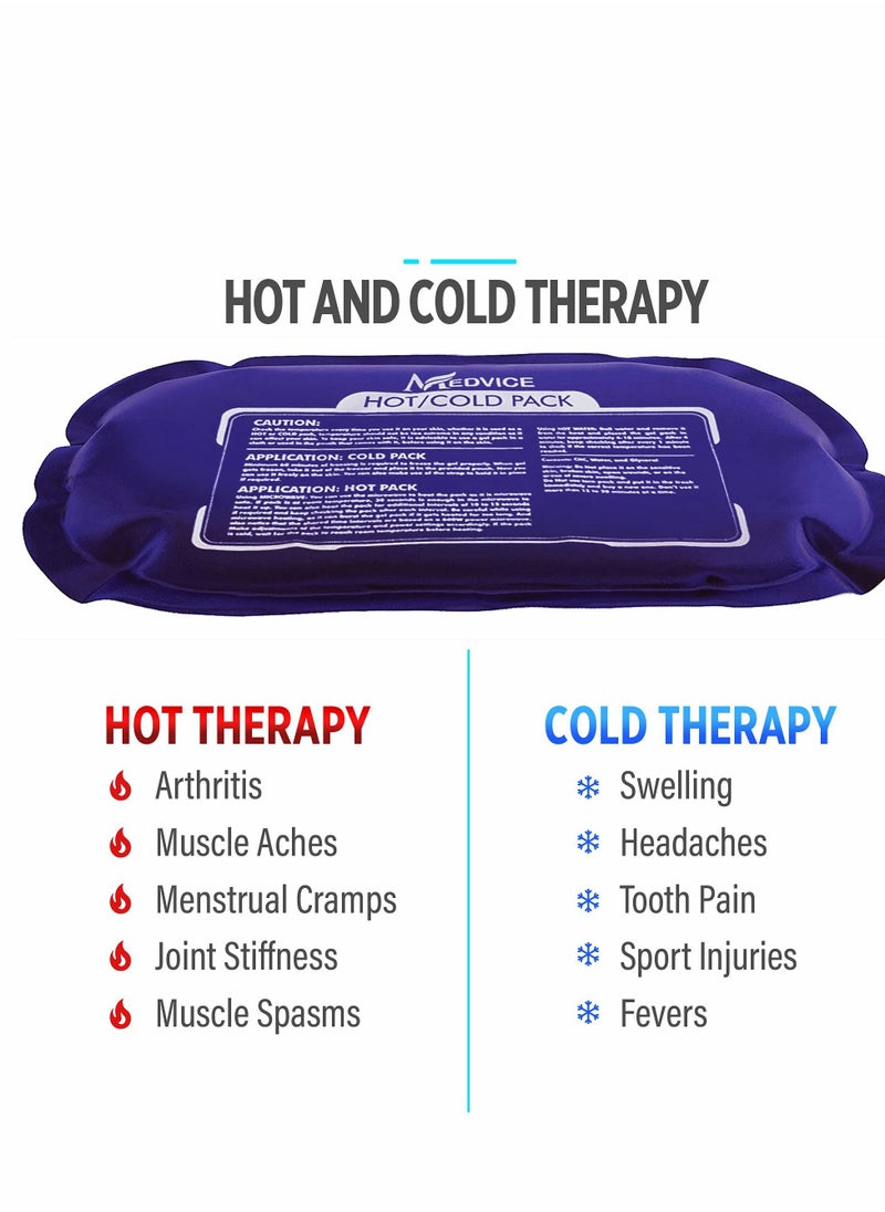 Excefore - Ice Pack, 2 Pcs Reusable Hot and Cold Therapy Gel Wrap Support Injury Recovery, Alleviate Joint Muscle Pain Adjustable Flexible for Knees, Back, Shoulders, Arms Legs - Image 1