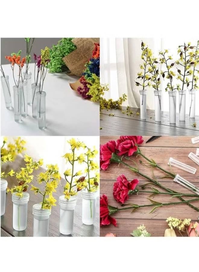 50 Pack Floral Water Tubes/Vials for Flower Arrangements, Rose Flower Water Tubes Aqua Picks, Clear Plastic Rose Water Tubes with Picks, Floral Water Tubes Stems Picks (2.8" x 0.7") - Image 3