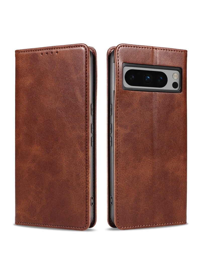 AROAQ Applicable to Pixel 8 Mobile Phone Case Calf Pattern Flip Cover Protective Case