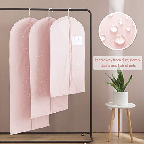 MARMINS Pink Dress Bags for Gowns Long, 65'' Long Dress Clear Garment Bag(Set of 2, 23.3'' X 65'') - Image 4