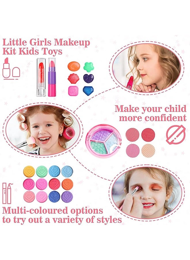 Beauenty - Kids Makeup Kit for Girl 54PCS Washable Real Makeup Set for Girls with Portable Makeup Box, Safe & Non-Toxic Kids Makeup Toys for Girls Aged 3+ Year Old - Image 1