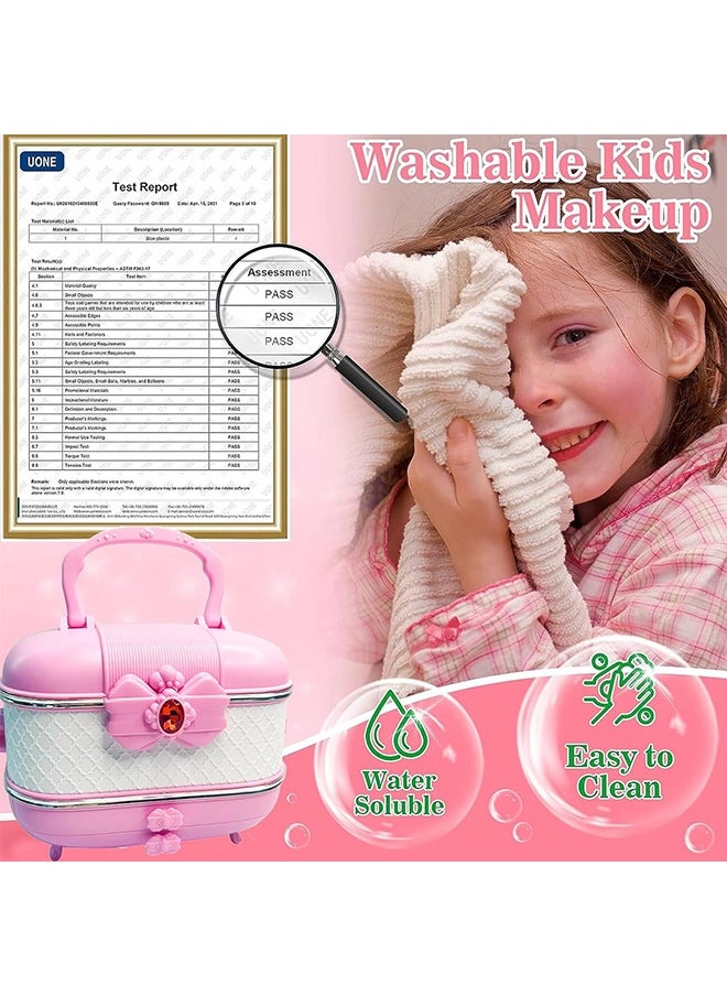 Beauenty - Kids Makeup Kit for Girl 54PCS Washable Real Makeup Set for Girls with Portable Makeup Box, Safe & Non-Toxic Kids Makeup Toys for Girls Aged 3+ Year Old - Image 1
