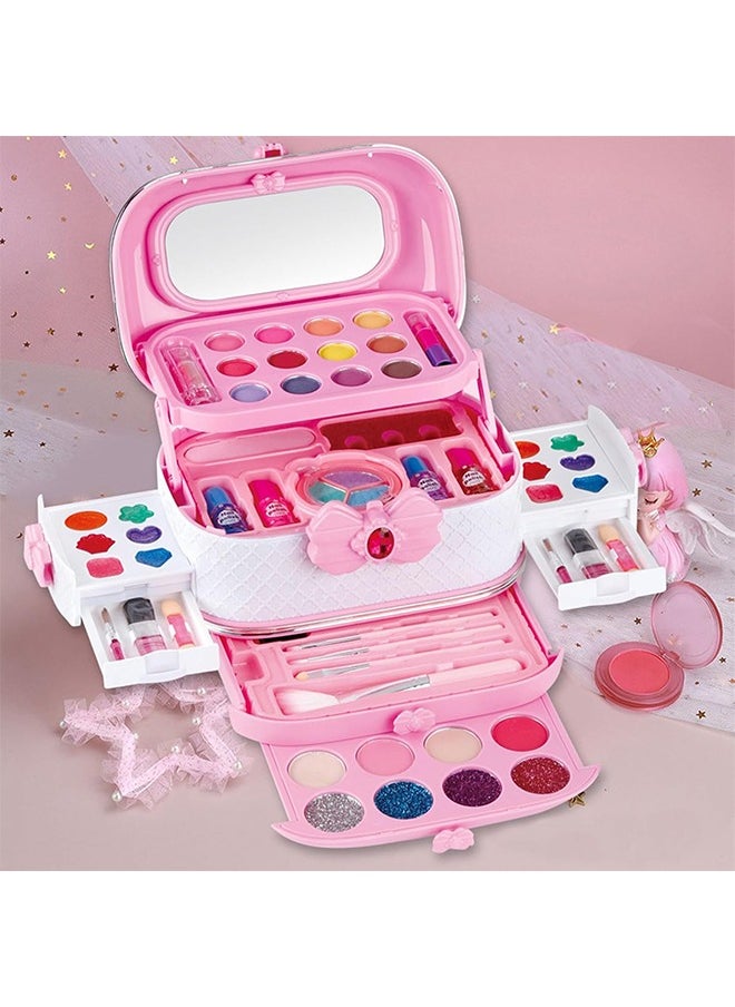 Beauenty - Kids Makeup Kit for Girl 54PCS Washable Real Makeup Set for Girls with Portable Makeup Box, Safe & Non-Toxic Kids Makeup Toys for Girls Aged 3+ Year Old - Image 1