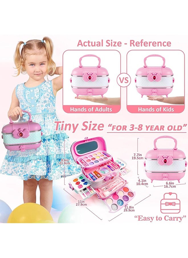 Beauenty - Kids Makeup Kit for Girl 54PCS Washable Real Makeup Set for Girls with Portable Makeup Box, Safe & Non-Toxic Kids Makeup Toys for Girls Aged 3+ Year Old - Image 1