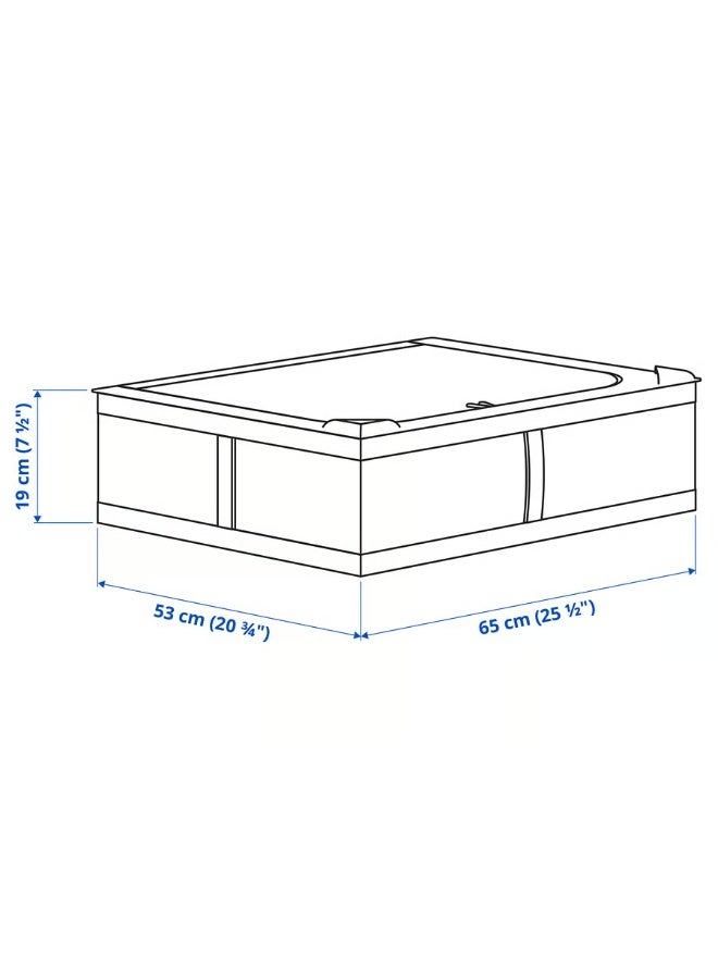 Selecto Hub Multi-Purpose Underbed Storage Bag White – Dustproof Textile Organizer with Ventilation Corners & Easy Pull Handle - Image 2