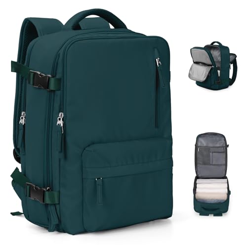 VGCUB Large Travel Backpack Bag for Women Men,Carry on Backpack,17 Inch Laptop Business Work Waterproof Backpack with Laptop Compartment,Person Item Flight Approved,Mochila de Viaje,Peacock Blue - Image 1