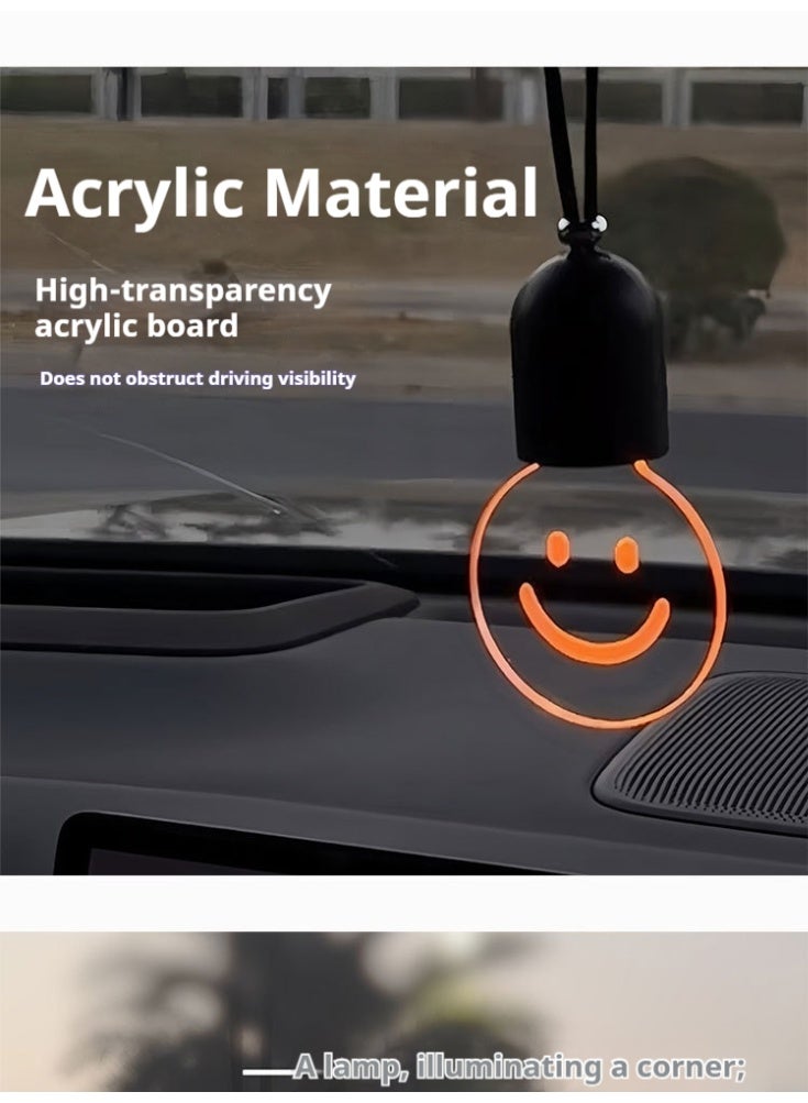 Western Mountains Acrylic glowing light bulb pendant, mini accessory, vintage style, ambient breathing light, car decoration, enhances car interior atmosphere, does not affect night driving - Image 5
