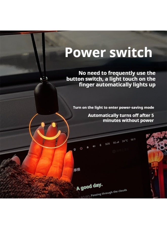 Western Mountains Acrylic glowing light bulb pendant, mini accessory, vintage style, ambient breathing light, car decoration, enhances car interior atmosphere, does not affect night driving - Image 4