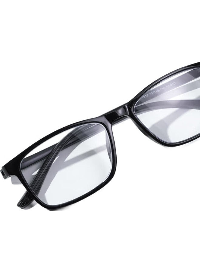 VGO Reading Glasses For Men And Women, Anti-Blue Light Presbyopic Glasses 1012, Black, 100 Degrees [Recommended For Ages 40-49] - Image 1