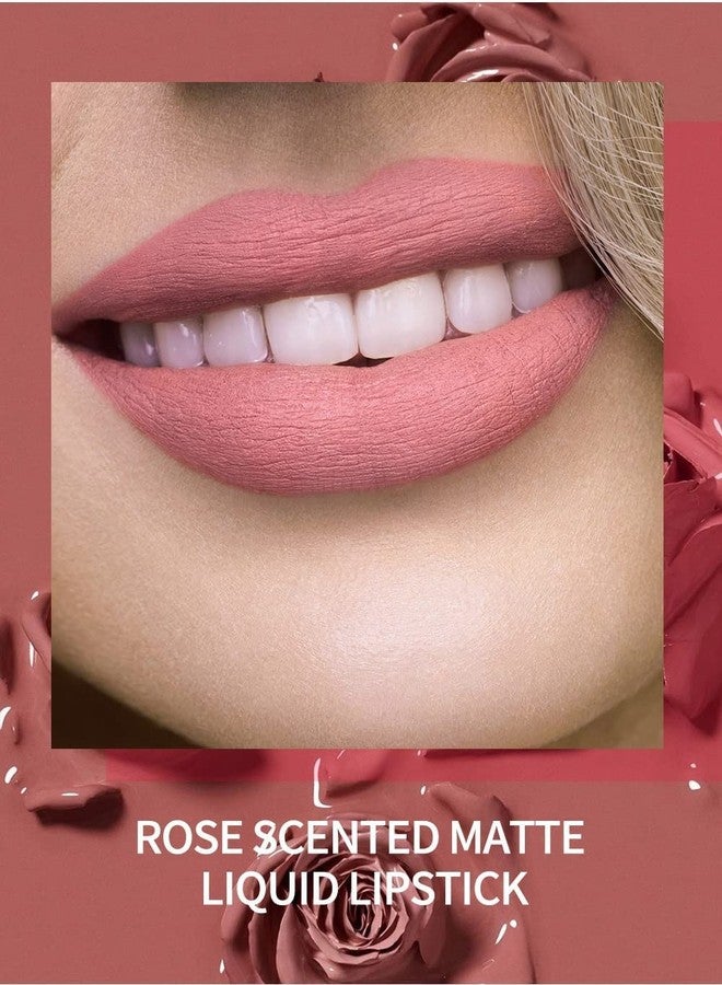 VBA 6 Pcs Matte Liquid Lipstick Set Nude Shade Non-Stick Cup Not Fade Waterproof Lipstick (Multicolor) - Image 3