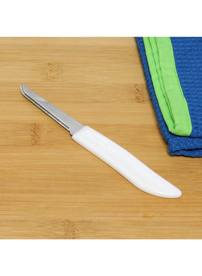Chef Craft 4-Piece Platinum Series Stainless Steel Paring Knife Set White and Silver 6 Inch 20980 - Image 5