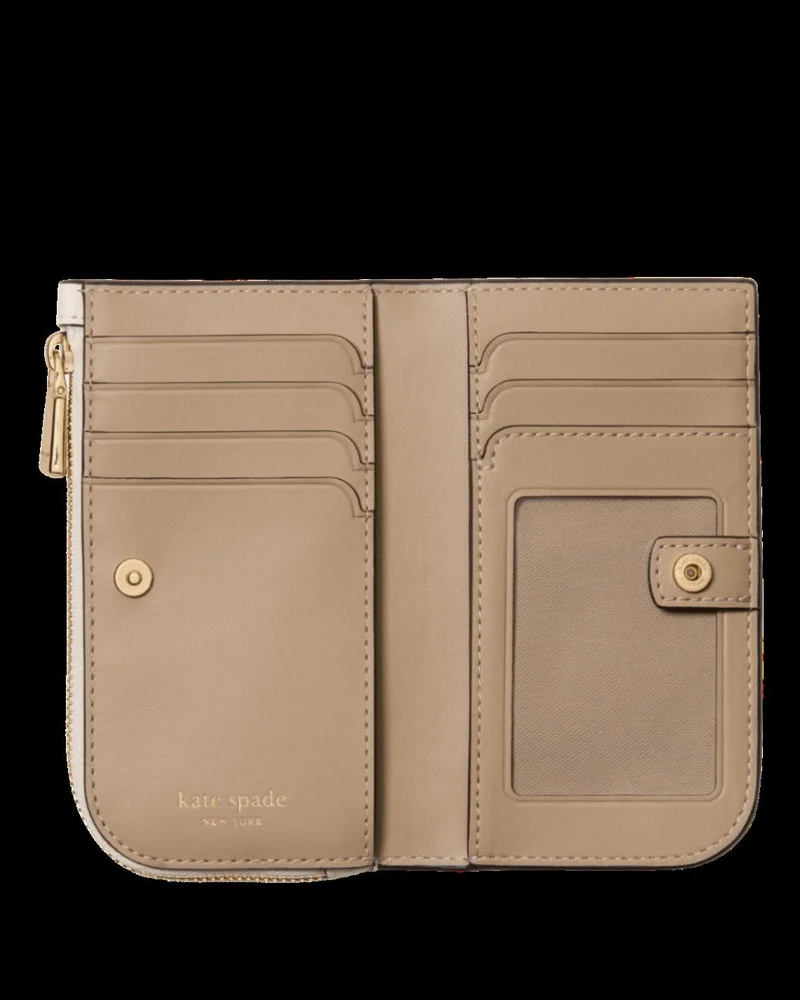 Kate Spade Devin Pebbled Leather Small Slim Bifold Wallet
